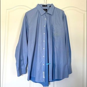 Mens dress shirt. Medium blue. Long sleeve  wrinkle free